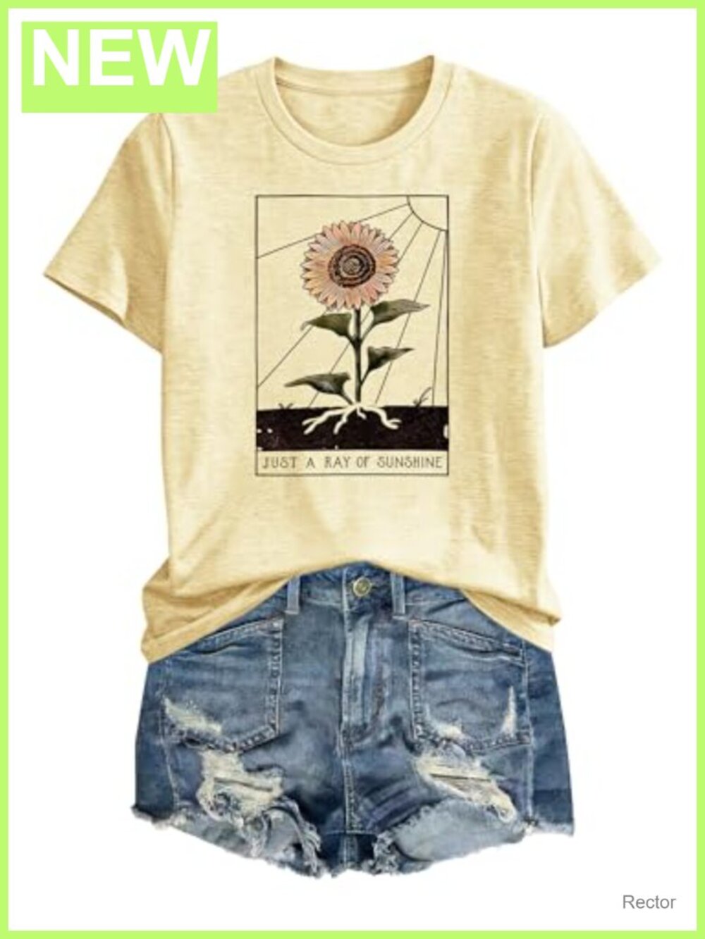 Sunflower Graphic Tee Women Short Sleeve Crew Neck Summer Top